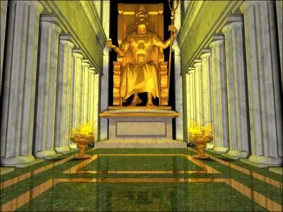 Qui est ce dieu sur son trne avec son sceptre ?