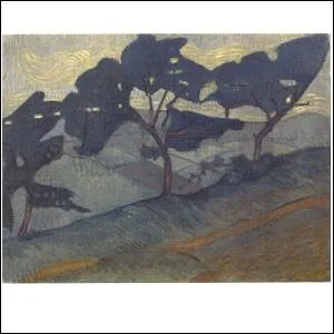 Qui a peint Les trois arbres au bord du sentier ?