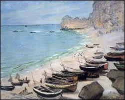 ' Etretat, bateaux sur la plage ' est une toile de :