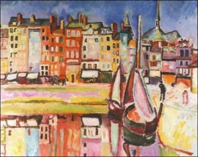 ' Vielles maisons sur le bassin d'Honfleur ' est un tableau de :