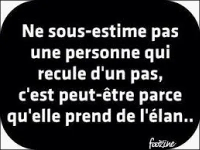 KD SQDRNQ CD QZBJGZL KD QNTFD (indice : reculer pour mieux sauter)