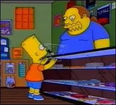 A qui Bart achte-t-il ses bandes dessines ?