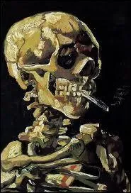 Qui a peint Crne de squelette fumant une cigarette ?