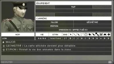 Quelle capacit a un soldat possdant la capacit scout ?