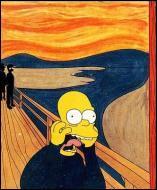 Qui est le véritable auteur de ce tableau parodique que l'on pourrait intituler   le cri d'Homer Simpson   ?