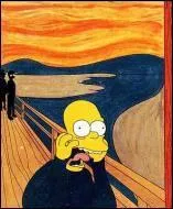 Qui est le vritable auteur de ce tableau parodique que l'on pourrait intituler   le cri d'Homer Simpson   ?
