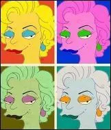 Qui est le vrai auteur de ce tableau parodique de Marilyn Simpson ?