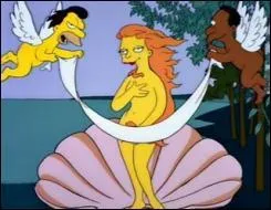 Qui est le vrai auteur de ce tableau parodique que l'on pourrait intituler   La naissance de Vnus Simpson   ?