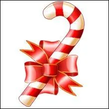 Je suis un bonbon qu'on peut manger ou accrocher sur le sapin de Noël. Que suis-je ?