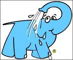 Qu'est-ce qui se cache derrire cet lphant bleu ?