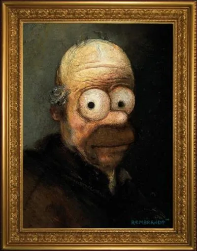 Ce n'est pas Homer Simpson qui devrait tre l, mais le peintre...