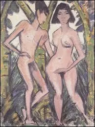 Quel peintre expressionniste allemand a peint cet ' Adam et Eve ' ?