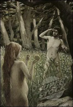 Ce peintre peignant habituellement des femmes vtues de jolies robes est l'auteur de ce tableau ' Adam tent par Eve ' :