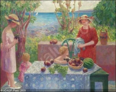 Quel peintre a ralis ' Le goter des enfants, Sainte Maxime ' ?