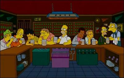 Quelle est cette œuvre ayant pour invités Homer et ses amis ?