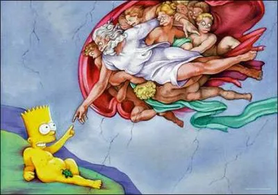 Quel artiste se voit plagi par Bart Simpson ?