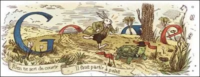 Lui, aussi serait fier de voir sa fable ' Le Livre et la Tortue', en version 'Googllise'.