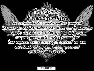 Trs vite, le mystrieux justicier qui tue les criminels se fait surnommer 'Kira' par les internautes... D'o vient ce mot ?