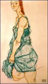 Qui a peint 'Femme debout dans une chemise verte' ?