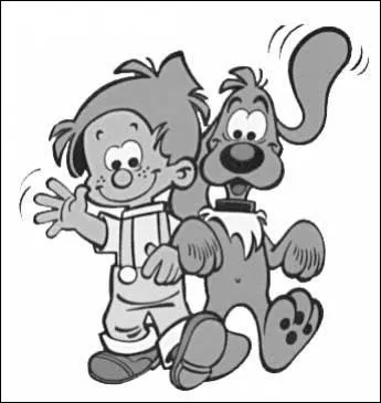 Comment s'appelle le garon ? Insparable de Bill, il est toujours habill de la mme salopette bleue et d'un tee-shirt jaune :