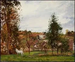 Qui a peint Paysage avec cheval blanc dans un pr ?
