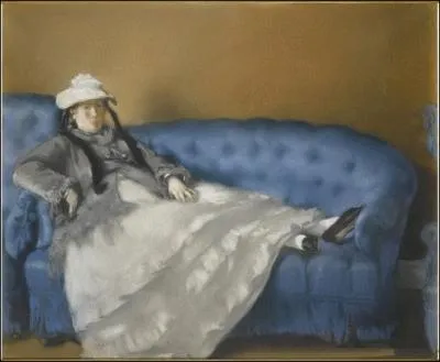 Qui a peint Madame Manet sur un canap bleu ?