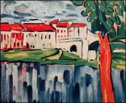 Qui a peint Chatou et l'arbre rouge ?