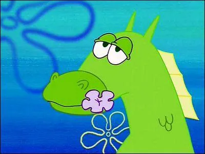 Comment s'appelle l'hippocampe qui mange les fleurs de Bob ?