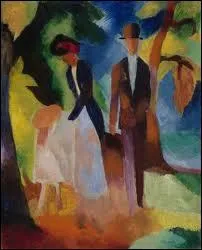 Qui a peint Au bord du lac bleu ?