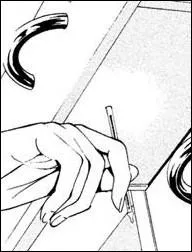 Ce tiroir contient en ralit un double-fond sous lequel le cahier est cens tre en scurit. De quoi se sert Light pour le soulever ?