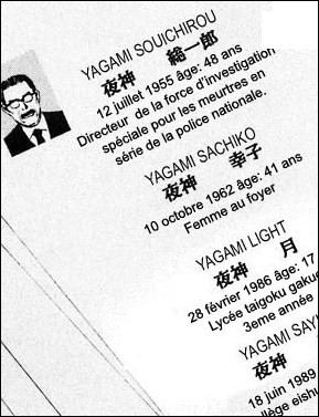 Combien y a-t-il de membres dans la famille Yagami ?