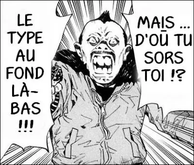 Aprs avoir ramass un papier que Light a fait tomber par terre, le bandit est extrmement surpris par un autre personnage. De qui parle-t-il sur cette image ?