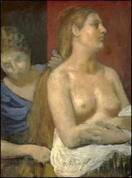 Qui a peint 'Une servante peignant les cheveux d'une femme' ?