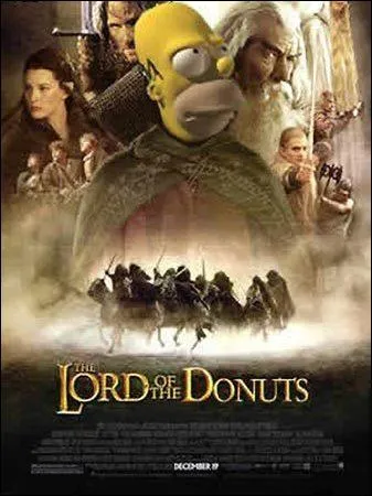 De quel film est tire cette affiche, o Homer Simpson remplace le hros ?