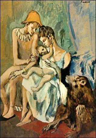 Qui a peint 'Famille d'acrobates avec singe' ?