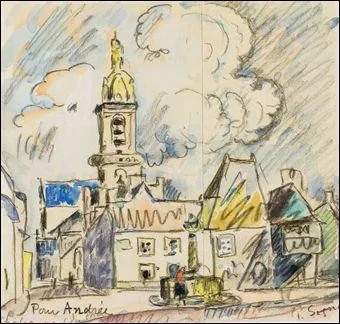 Qui a peint La place de l'Eglise Chteauneuf du Faou ?