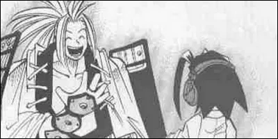 A l'aide de quel objet Amidamaru peut se déplacer en compagnie de Yoh ?