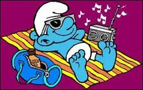 Ce schtroumpf a pris un marron, pourquoi met-il des lunettes noires ?