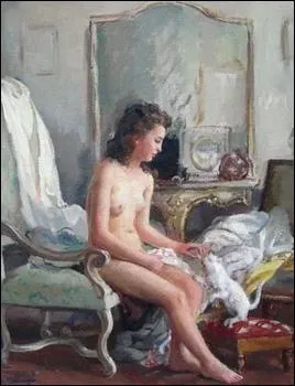 Qui a peint 'Jeune femme nue au chat' ?