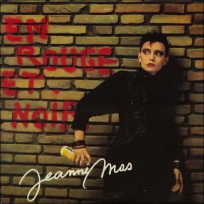 ' En rouge et noir ', Jeanne Mas :