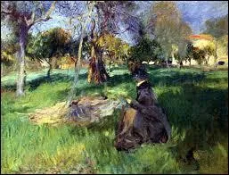 Quel peintre amricain est l'auteur de la toile 'Dans le verger' ?