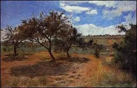 Qui a peint 'Pommiers en fleurs  l'Hermitage' ?