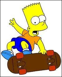 Dans ' Les Simpson, le film' dans quelle tenue Bart fait-il du skateboard ?