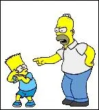 Que fait Homer lorsqu'il est en colre contre son fils ?