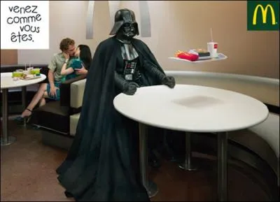 Quel personnage est ici utilisé pour cette publicité McDonald's ?