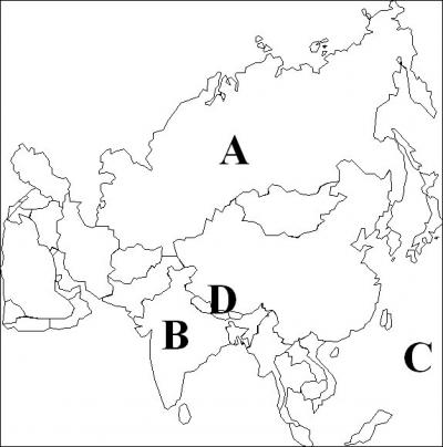 Quel pays est représenté par la lettre B ?