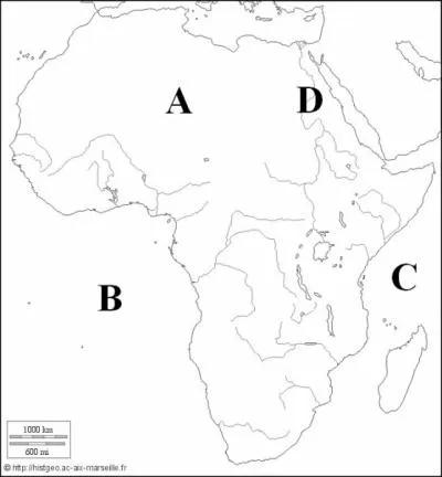 Quel ocan est reprsent par la lettre B ?