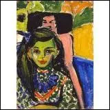 Quel peintre allemand est l'auteur de la toile 'Femme au collier' ?