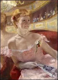 Qui a peint 'Femme au collier de perles dans une loge' ?
