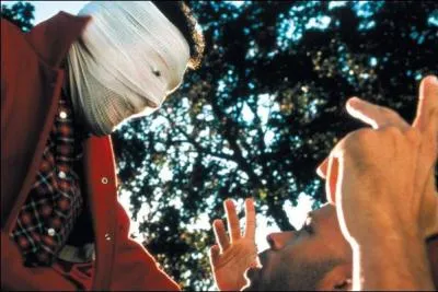  la fin du film, Georges menace son ancienne bande avec une trononneuse.